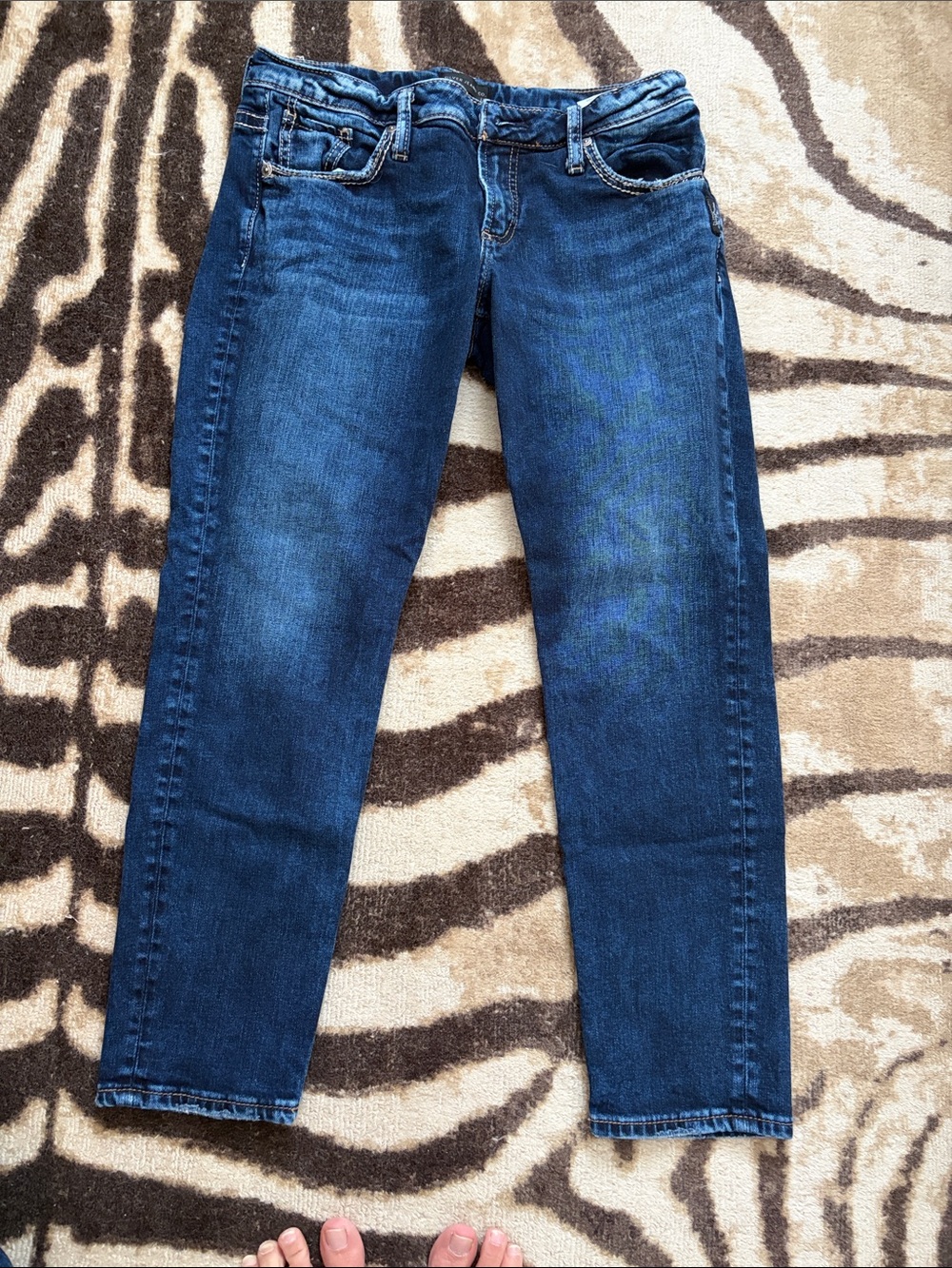 Silver Jeans Women's Boyfriend Jeans in Dark Blue